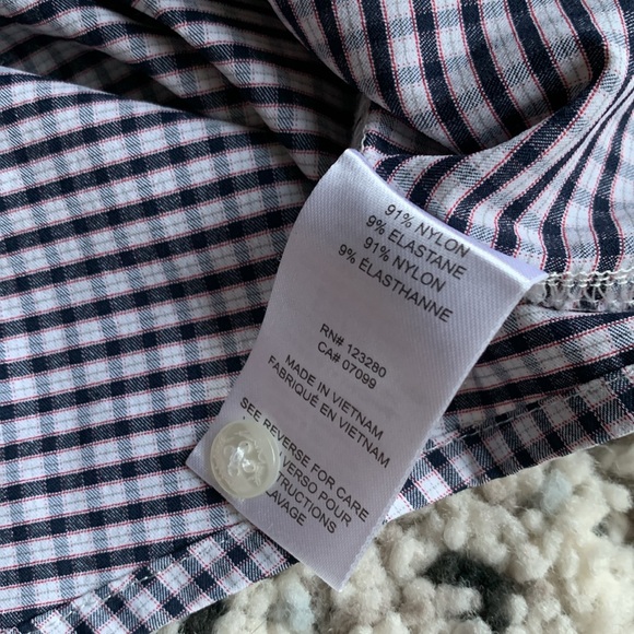 Travis Mathew Golf Shirt Short Sleeve Button Down Lightweight Stretch Plaid XL - Picture 11 of 13